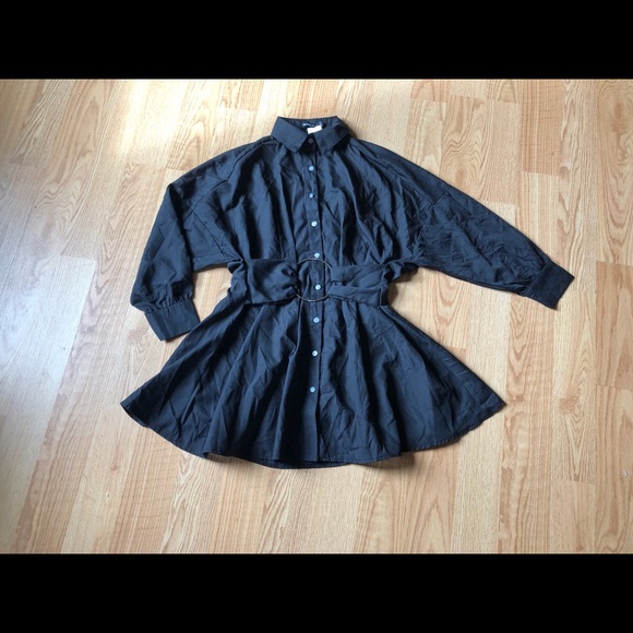 Prettylittlethings black buttoned down shirt black - Picture 1 of 5